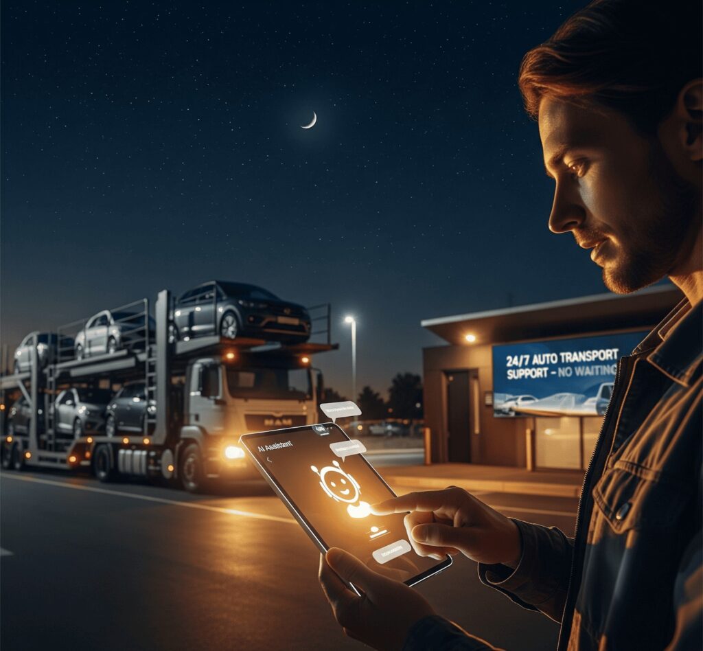 Illustration of AI eliminating price transparency issues in auto shipping